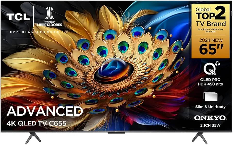 TCL QLED SMART TV 65' C655 4K UHD GOOGLE TV DOLBY VISION ATMOS