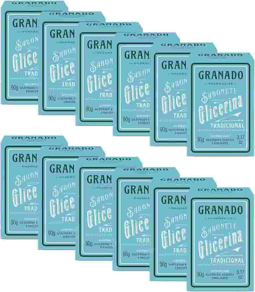 Granado Sabonete Glicerina, Natural, 90g, 12 unidades