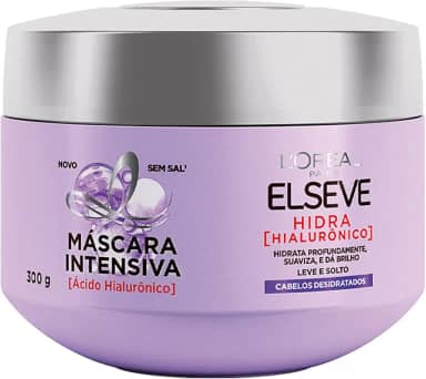 Creme de Tratamento Preenchedor L'Oréal Paris Elseve Hidra Hialurônico, 300g, Máscara Capilar de Hidratação Profunda e controle de Frizz; Preenche a fibra capilar, Indicado para todos