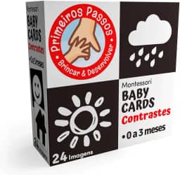 CooperFun - Baby Cards To Go 0 a 3 Meses | Cartões de Contraste para Bebês | Estímulo Visual | Método Montessori | Alto Contraste: Preto e Branco | 24 Imagens