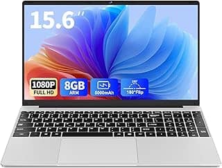 Laptop escolar de 15,6 polegadas, compatível com laptop Windows 11 para empresas, 8 GB de RAM 256 GB SSD, Intel N4000, tela FHD 1920 x 1080, MS Office, WiFi, BT4, 2 x USB3.0, bateria de longa duração