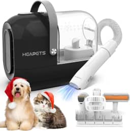 Kit de cuidados com cães e aspirador de pó, aspirador de pó 3L para animais de estimação, 99% de sucção de pelos de animais de estimação, 7 ferramentas de cuidados para animais de estimação, 5 pentes,