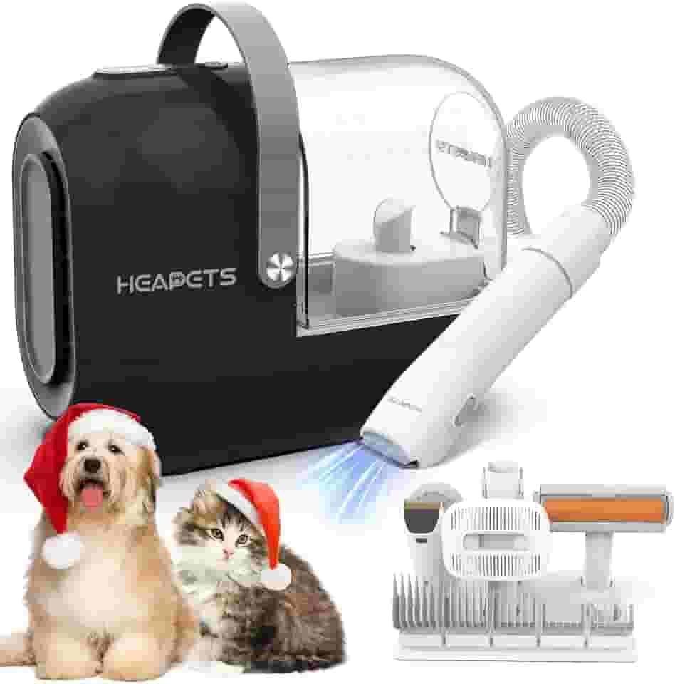 Kit de cuidados com cães e aspirador de pó, aspirador de pó 3L para animais de estimação, 99% de sucção de pelos de animais de estimação, 7 ferramentas de cuidados para animais de estimação, 5 pentes,