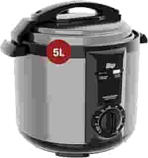 WAP Panela de Pressão Elétrica em Inox WPPE2 5 Litros, Revestimento Antiaderente, 9 Dispositivos de Segurança, 900W 127V