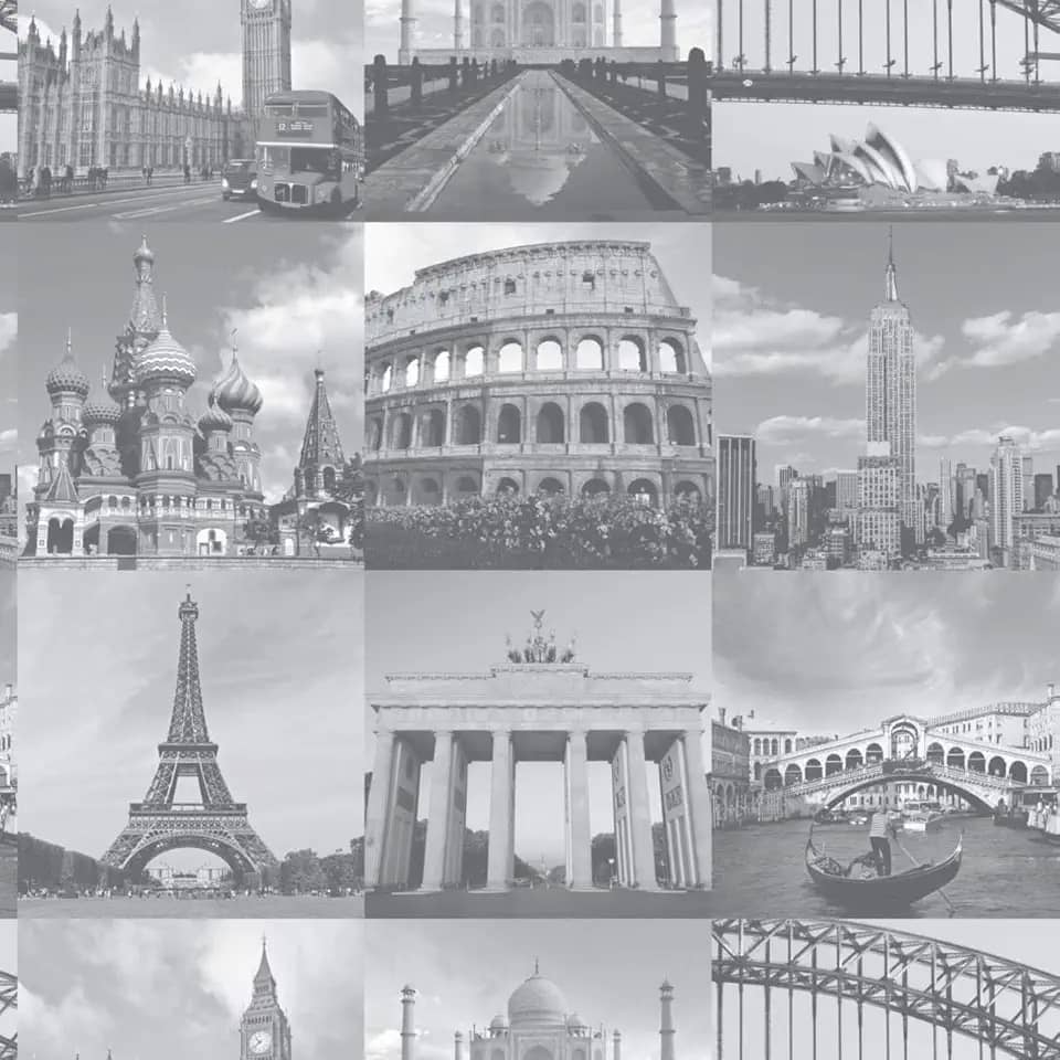 Papel De Parede Adesivo Lavável Maravilhas Do Mundo 6m