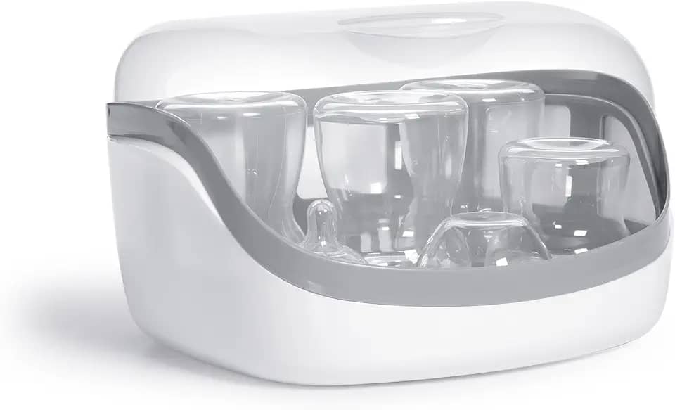 Chicco Esterilizador A Vapor Para Micro-Ondas – Remove 99 9% Da Sujeira Rapidamente E Naturalmente Com O Poder Do Vapor Branco/Cinza