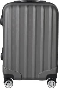 Mala de Viagem de Bordo Silent Noronha 10kg - Padrão ANAC | Rígida em ABS | 4 Rodas Duplas 360° | Cadeado Numérico Integrado | Leve e Resistente (Cinza Escuro)