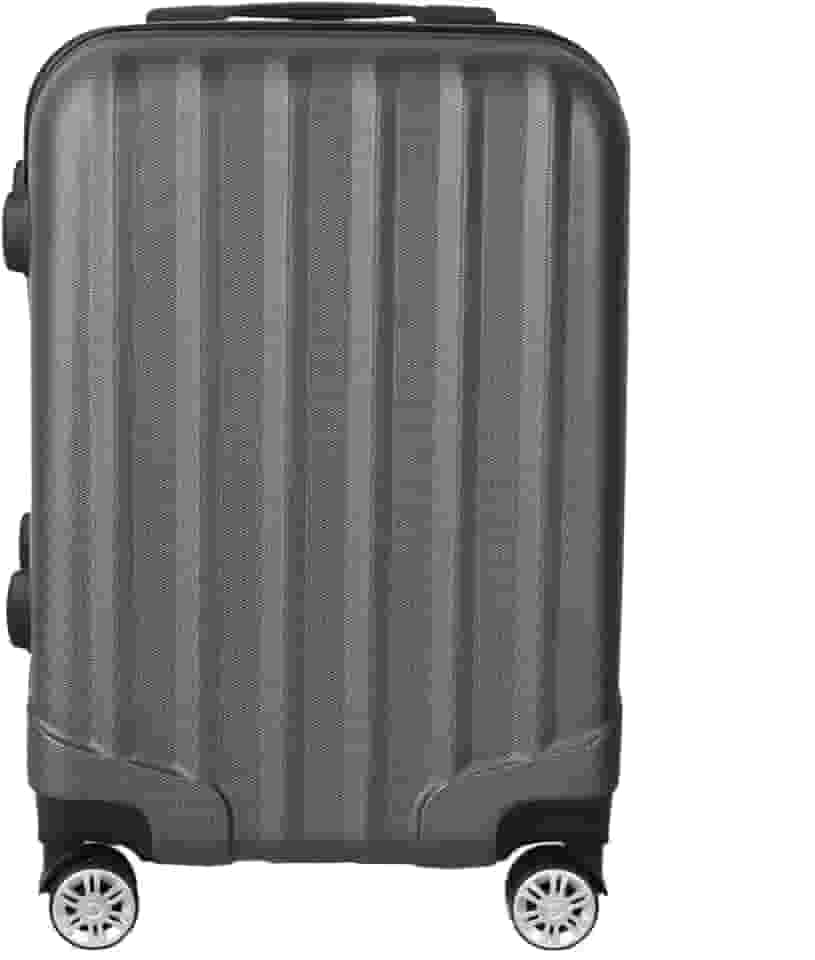 Mala de Viagem de Bordo Silent Noronha 10kg - Padrão ANAC | Rígida em ABS | 4 Rodas Duplas 360° | Cadeado Numérico Integrado | Leve e Resistente (Cinza Escuro)