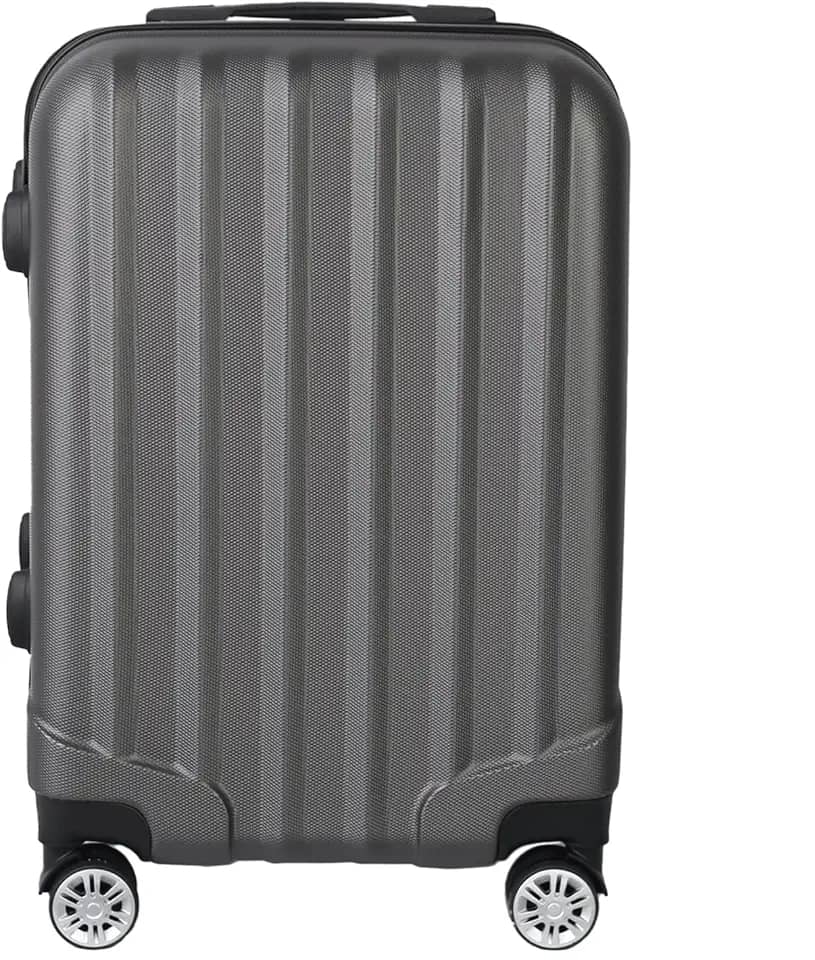 Mala de Viagem de Bordo Silent Noronha 10kg - Padrão ANAC | Rígida em ABS | 4 Rodas Duplas 360° | Cadeado Numérico Integrado | Leve e Resistente (Cinza Escuro)