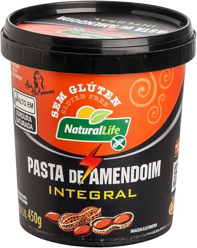 Pasta de Amendoim Integral - Natural Life - Sem Glúten - 450g
