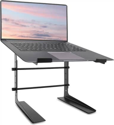 Pyle Suporte Ajustável para Laptop - Monitor de Mesa Antiderrapante de 6,3 a 26,3 Polegadas ou Suporte de Mesa de Trabalho do Computador com Alinhamento de Altura
