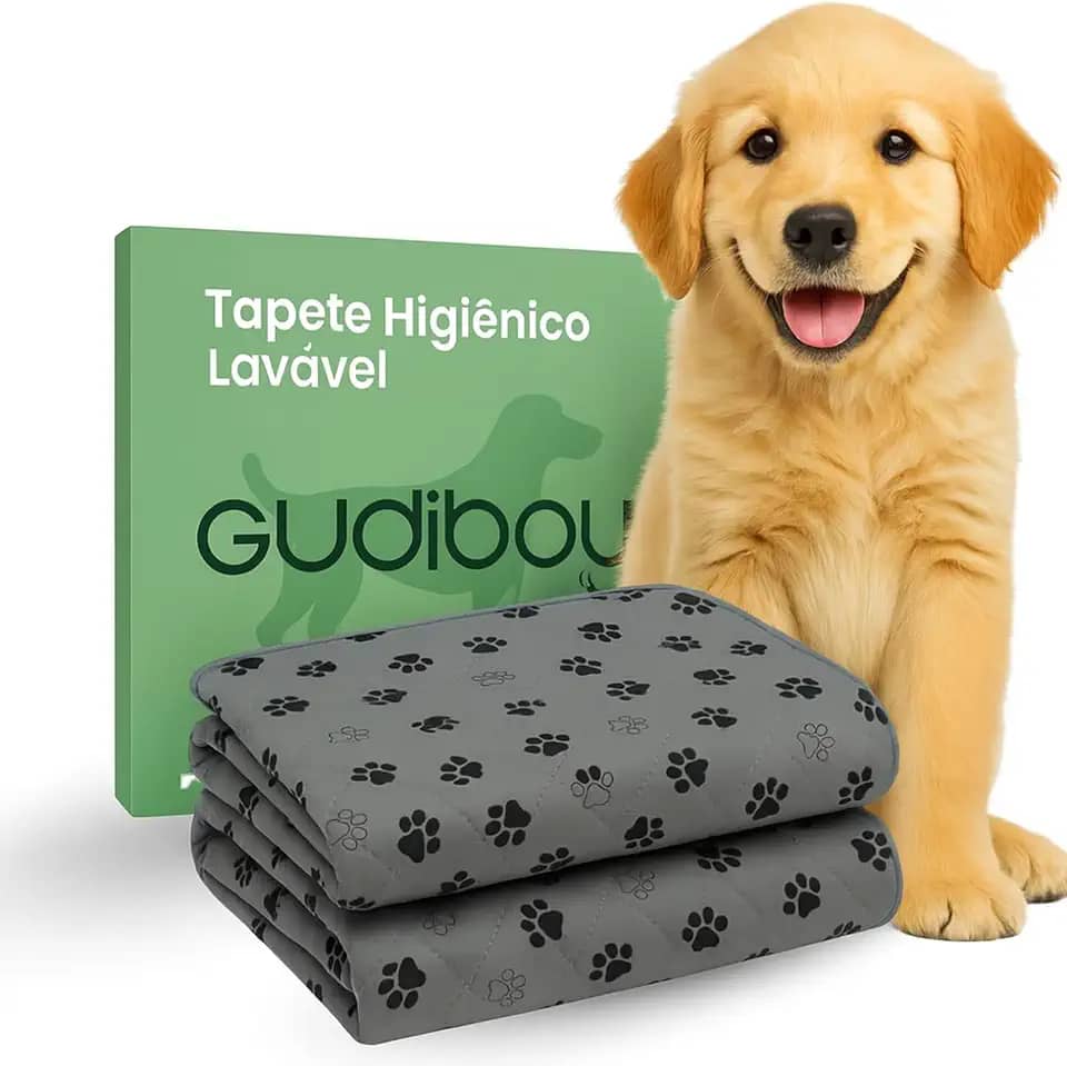 Tapete Higiênico Pet Reutilizável Grande, cerca de 1 Ano de Uso, 100x70cm, Resistente e Durável, Tapetes Laváveis Superabsorventes para Pets – 2 Unidades -