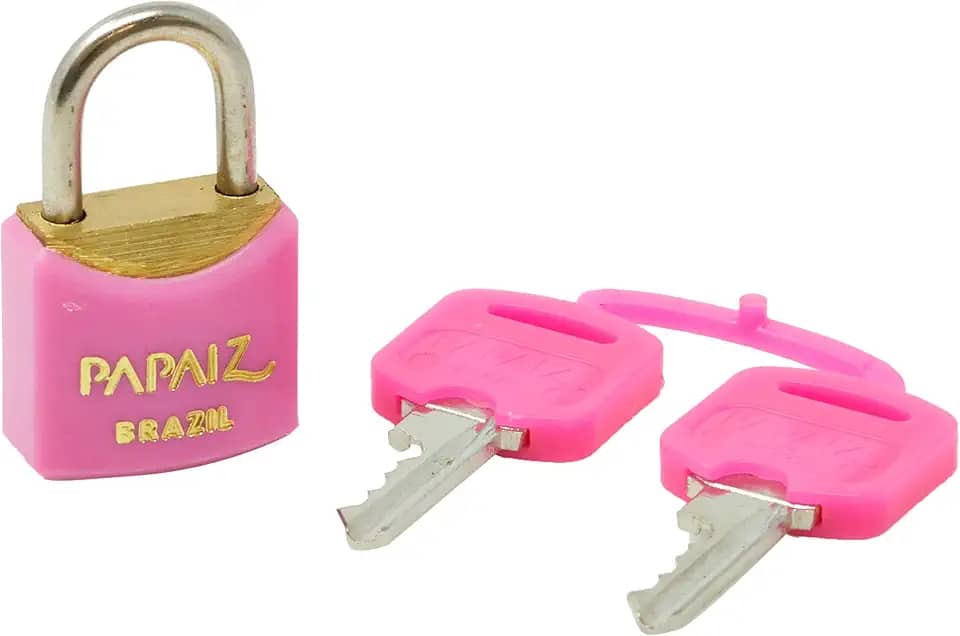 Cadeado Color Line, Papaiz, CR20, Rosa