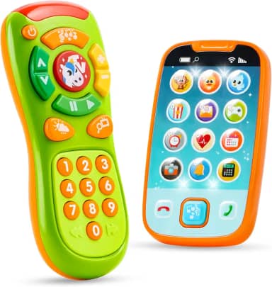 JOYIN Telefone De Brinquedo Para Bebês, Controle Remoto E Smartphone Com Música, Brinquedos Musicais Divertidos Para Aprender Para Bebês, Crianças, Meninos Ou Meninas, Coisas Para Meias De Férias, Pre