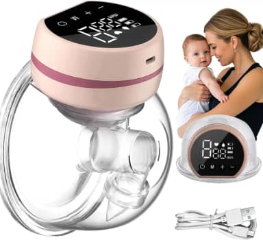 Bomba De Tirar Leite Elétrica Portátil Coletor De Leite Materno Recarregável Extratora De Leite Rosa Bombinha De Tirar Leite