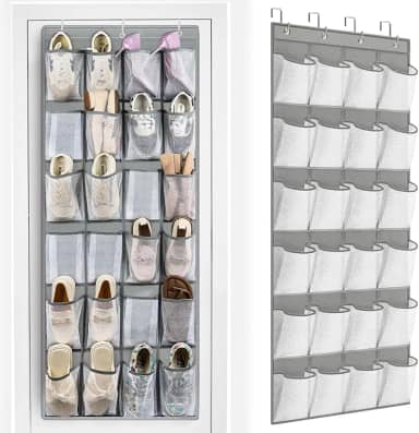 Sapateira de Porta Organizadora, Vertical, Transparente e Pendurável - Organizador de Sapatos para Parede