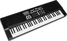O Teclado Musical Eletrônico com 61 teclas Semi-Profissional Instrumento Versátil, Fácil de Usar, com Painel Digital, Aprendizado Interativo, Biblioteca de Sons e Timbres.