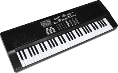 O Teclado Musical Eletrônico com 61 teclas Semi-Profissional Instrumento Versátil, Fácil de Usar, com Painel Digital, Aprendizado Interativo, Biblioteca de Sons e Timbres.