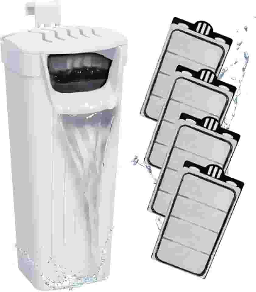 GOZILLA Filtro para tanque de tartaruga 74 GPH, tanque de tartaruga de baixo nível de água 3,5 W filtros de aquário para tanques pequenos de até 48 litros incluem 4 cartuchos de reposição. (branco)