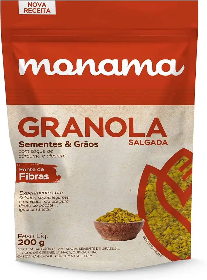 Granola Salgada Monama Alecrim e Cúrcuma S/ Glúten 200g