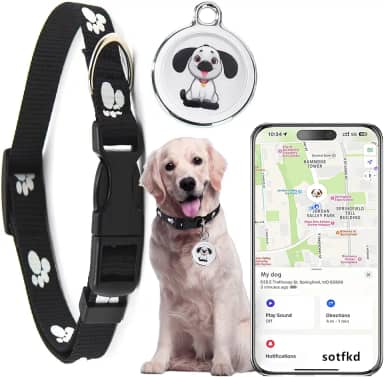 Dog Tracker GPS-GPS Coleira para cães - Rastreador GPS para cães | Android e iOS Universal | Sem taxa mensal | À prova d'água | Funciona com qualquer coleira