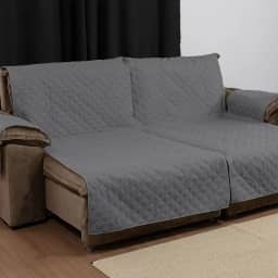 CAPA PARA PROTETORA DE SOFÁ RETRÁTIL E RECLINÁVEL DE DOIS LUGARES DE 1,20M TOTAL 2,40M X 2,40M ALTURA (Cinza)