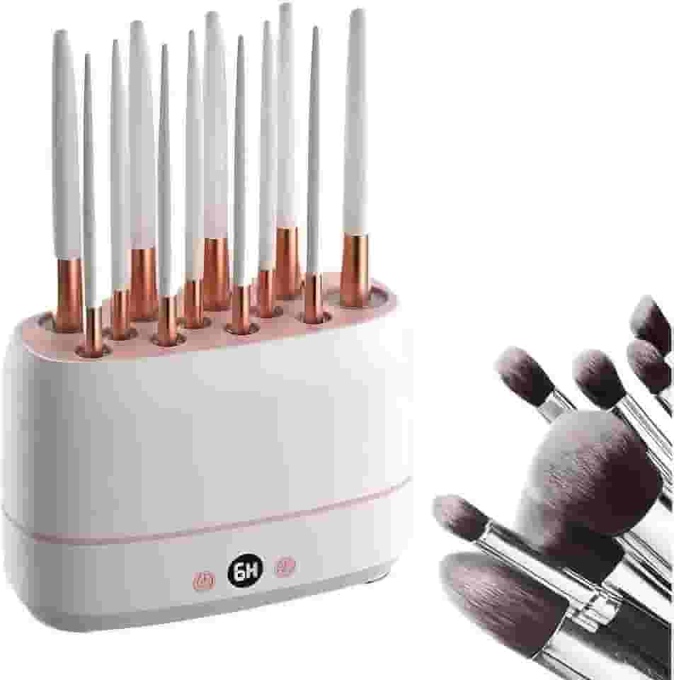 BC BORA COLEGA SHOP, Limpador de Pincéis de Maquiagem Secador para Pincéis e Esponjas de Maquiagem Capacidade 12 Pincéis, 2 Esponjas