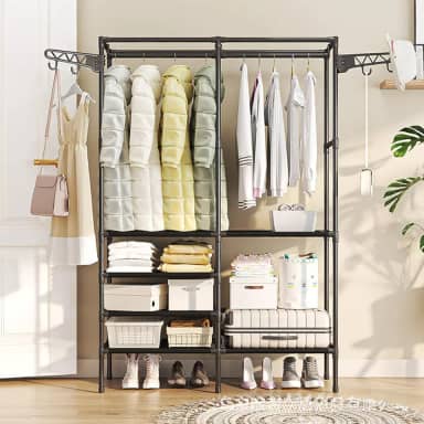 Arara Armario C/Sapateira Cabideiro em e Prateleiras em Preto