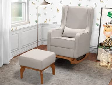 Poltrona balanço sala de estar leitura amamentação