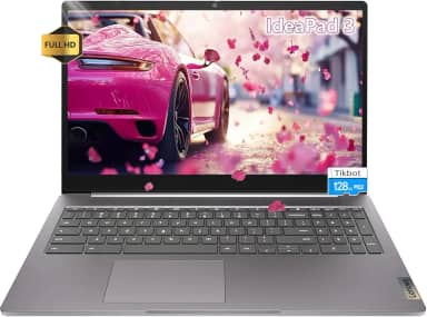 Lenovo IdeaPad 3i Chromebook Laptop 39.6 cm FHD tela grande - 4 GB de RAM - 192 GB de armazenamento - Google Chromebook Kids School Student - HDMI - 2024 - Wi-Fi 6 - Bateria de longa duração