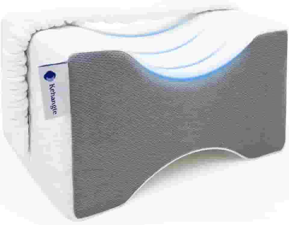 Kehangte Almofada de joelho para pessoas que dormem de lado, travesseiro de joelho, travesseiro de perna para dormir de lado, dor no quadril e alinhamento suave da coluna, espuma viscoelástica