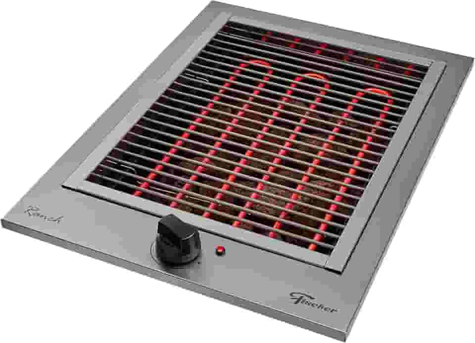 FISCHER CHURRASQUEIRA COOKTOP ELÉTRICA COM PEDRA VULCÂNICA INOX 220V 31613-81800