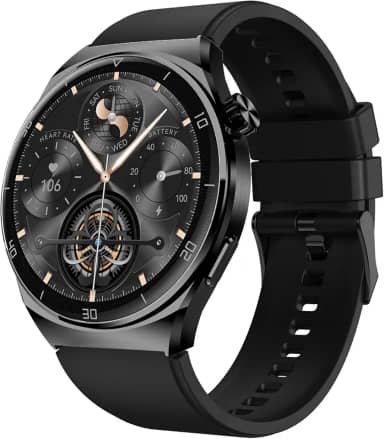 Smartwatch Aurafit Relógio inteligente para Homens, Tela Full Touch 1.43'AMOLED, IP68, Compatível com iOS e Android, 110+ Modos Esportivos, Assistente de Voz, Faz e Recebe Ligações