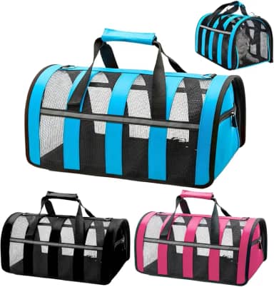Bolsa Pet Viagem Transporte Mala Avião Cães Gatos Grande (preto)