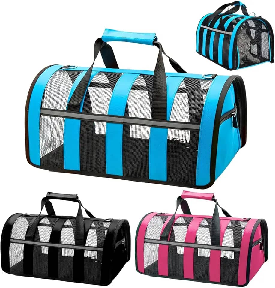 Bolsa Pet Viagem Transporte Mala Avião Cães Gatos Grande (preto)