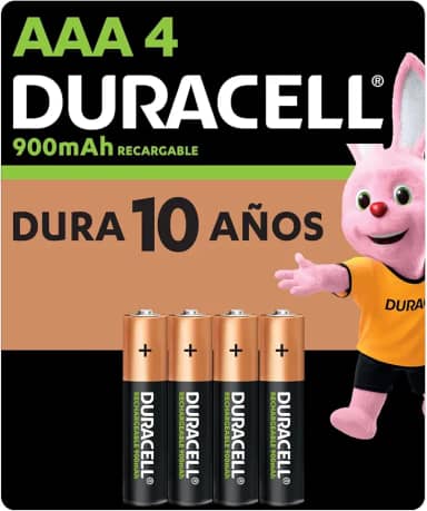 Duracell Pilha Recarregável AAA Pequena Com 4 Unidades