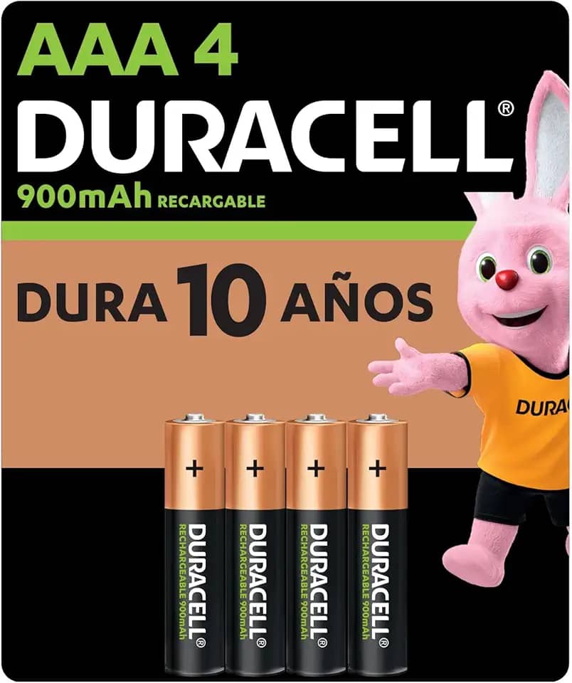 Duracell Pilha Recarregável AAA Pequena Com 4 Unidades