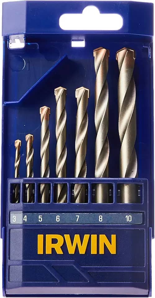 IRWIN Conjunto de Brocas para Concreto com 7 Peças de 3mm a 10mm 891507
