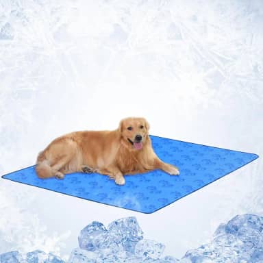Tapete Fresco para Pets, Almofada Refrescante para Cães, Grande, Azul - Tapete Auto-Refrescante, Ativado por Pressão, Para Cães e Gatos, com 90x68cm