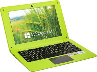 Windows 10 Laptop Mini 10 polegadas 32GB Ultra fino e leve Netbook Quad Core CPU PC HDMI WiFi USB Netflix YouTube (verde)