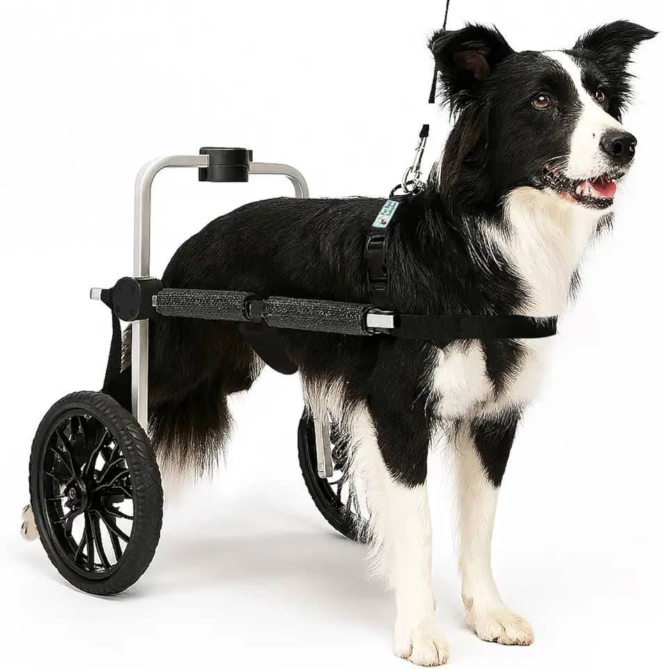 Cadeira de 2 Rodas Para Cachorro Tam G Rodas Grandes Regulável Pata Traseira Paraplegia Reabilitação Paralisia Idoso Pet Best Soluções