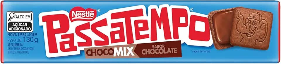 Passatempo Biscoito Chocomix Chocolate 130G