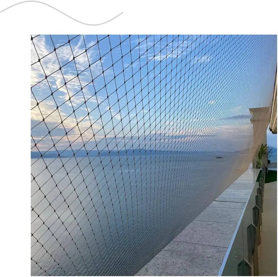Rede de Proteção de Polietileno para Sacada, Gatos e Crianças, 4,00m x 2,00m