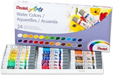 Pentel Tinta Aquarela Wfrs Arts à Base de Água 24 Cores WFRS-24