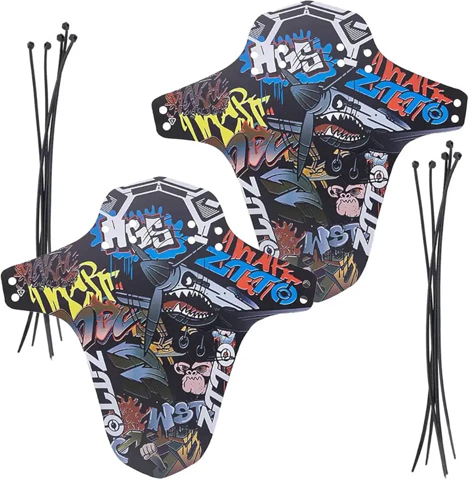 Farbetter Para-lama para bicicleta, MTB conjunto de protetor de lama dianteiro e traseiro compatível com bicicleta Downhill Mountain Bike para-lamas serve para bicicleta de 26, 27,5, 27,5+, 73