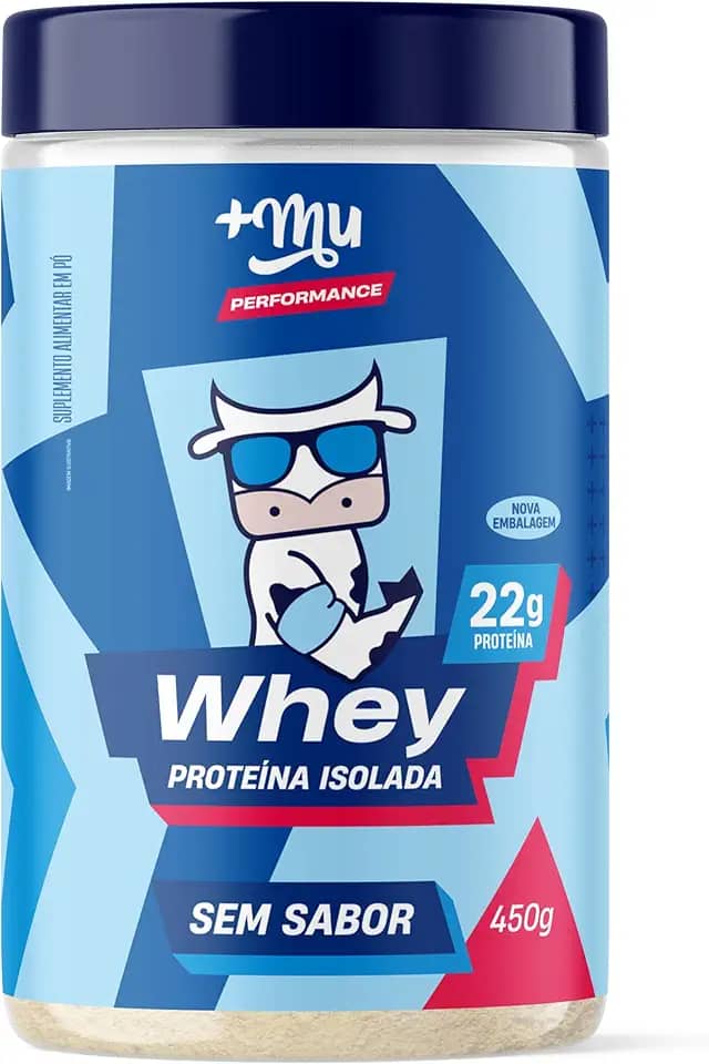 +Mu Pote Whey Isolado Sem Sabor 22g Proteína - 450g