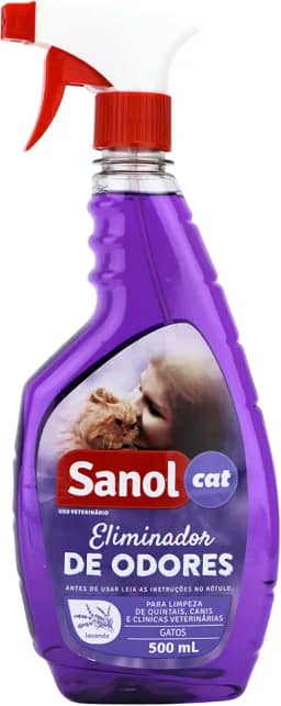 Sanol Dog Eliminador De Odores Para Gatos Cat - Gatilho 500 Ml Roxo