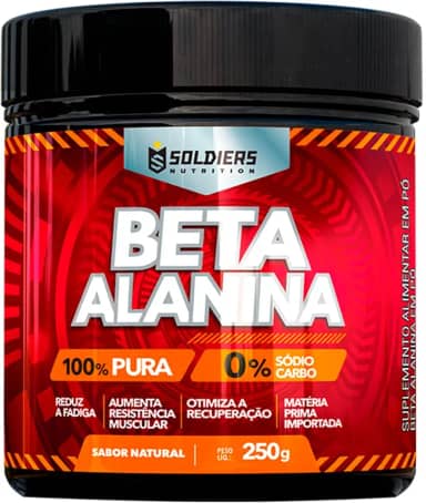 Beta Alanina 250g - 100% Puro Importado - Soldiers Nutrition