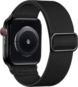 Pulseira Lerobo unissex, trançada, esportiva, de nylon elástico, compatível com Apple Watch Ultra 2, SE, 9, 8, 7, 6, 5, 4, 3, 2, 1 de 38 mm, 40 mm, 41 mm, 42 mm, 44 mm, 45 mm, 49 mm
