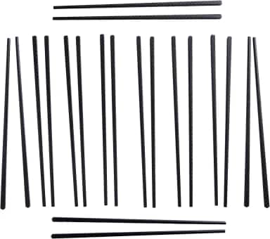 Ut Hashi 10 Pares Reutilizáveis para Comida Oriental Japonesa, Melanina, Ornamentado, Lavagem à Mão